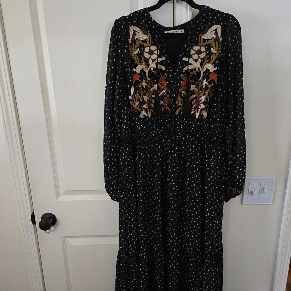 Black and white polka dot dress